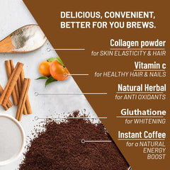 Collagen Coffee with Vitamin C and Biotin | Instant Coffee for Skin Beauty, Anti-Aging, Nails and Hair Care