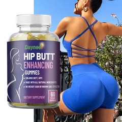 Hip and Butt Enhancing Gummies | Dietary Supplement for Curvy Hips and Buttocks Enlargement