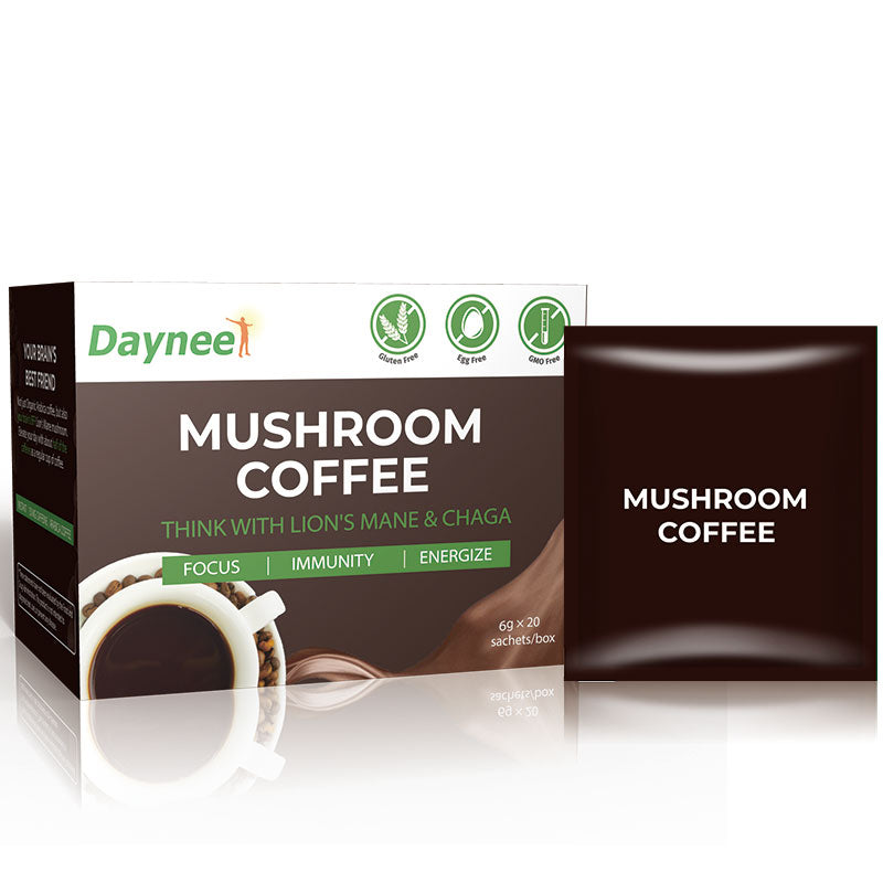 Mushroom Coffee with Protein and Caffeine | Instant Coffee for Energy, Focus, Memory, Gut Health, and Immunity