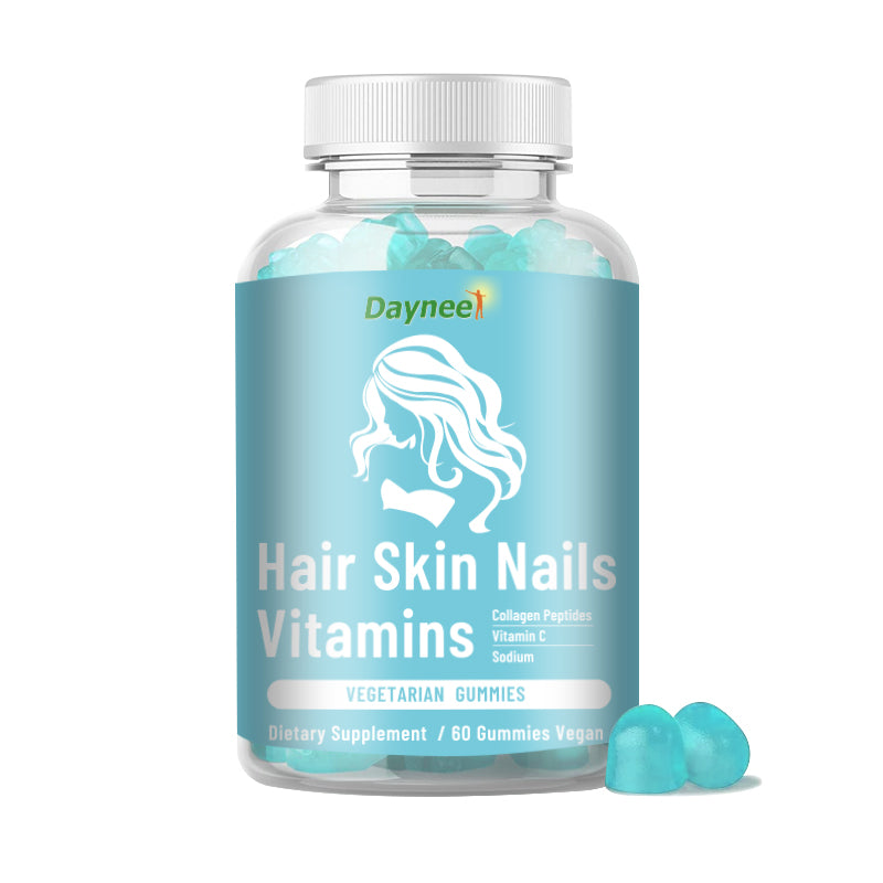 Hair, Skin and Nails Vitamin Gummies | Dietary Supplement for Hair Growth, Youthful Skin, and Stronger Nails
