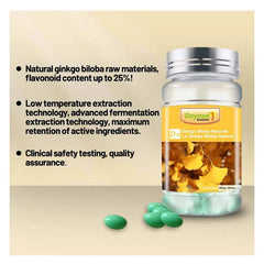 Ginkgo Biloba Capsule | Dietary Supplement for Blood Pressure, Blood Circulation, and Cardiovascular Health