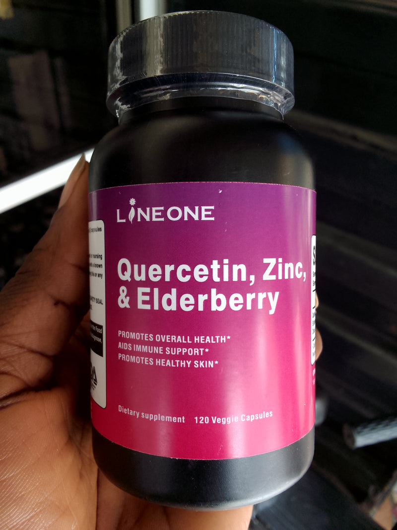 Quercetin Capsules with Zinc and Elderberry (120 capsules, 1230mg)
