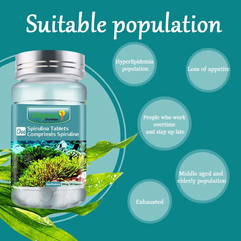 Spirulina Tablets | Dietary Supplement for Immunity, Heart, White Blood Cells, Weight Loss, and Cancer