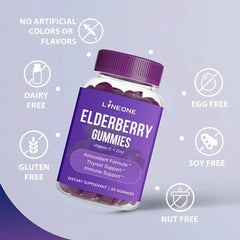 Elderberry Gummies with Vitamin C and Zinc (4500mg)