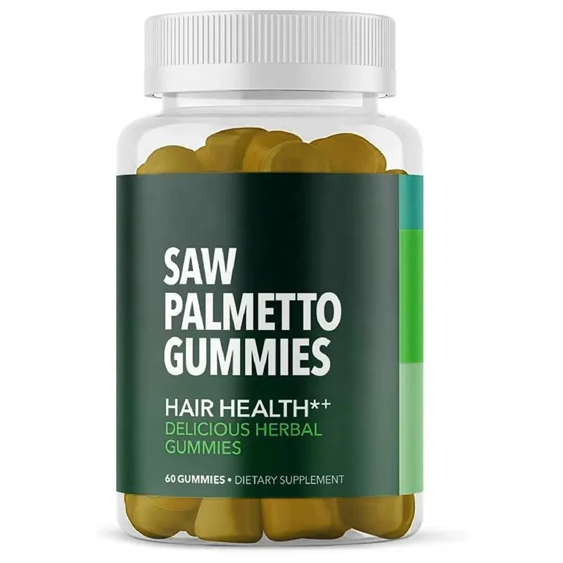 Saw Palmetto Gummies | Dietary Supplement for Prostate Health, Hair Growth, Hormonal Balance, and Scalp Health