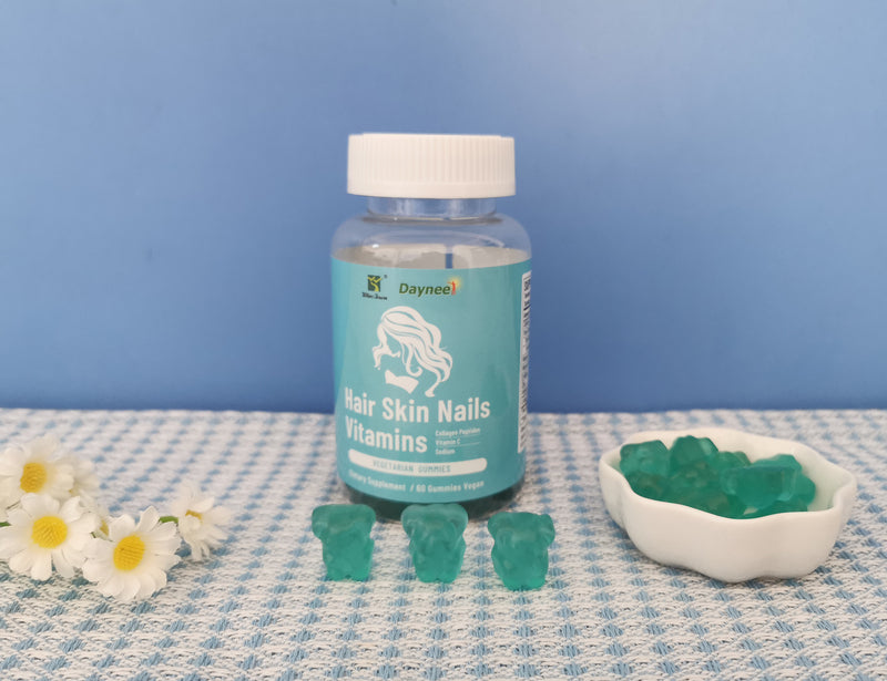 Hair, Skin and Nails Vitamin Gummies | Dietary Supplement for Hair Growth, Youthful Skin, and Stronger Nails