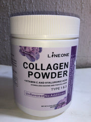 Collagen Powder (Type 1 & 3) with Protein, Vitamin C, and Hyaluronic Acid (250g size, 9000mg Collagen, 9000mg Protein, 25 servings)
