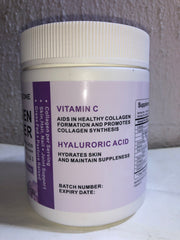 Collagen Powder (Type 1 & 3) with Protein, Vitamin C, and Hyaluronic Acid (250g size, 9000mg Collagen, 9000mg Protein, 25 servings)