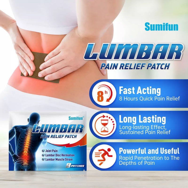 Lumbar Pain Relief Patch | Medicated Patch for Lumbar Disc Herniation, Muscle Strain, and Joint Pain
