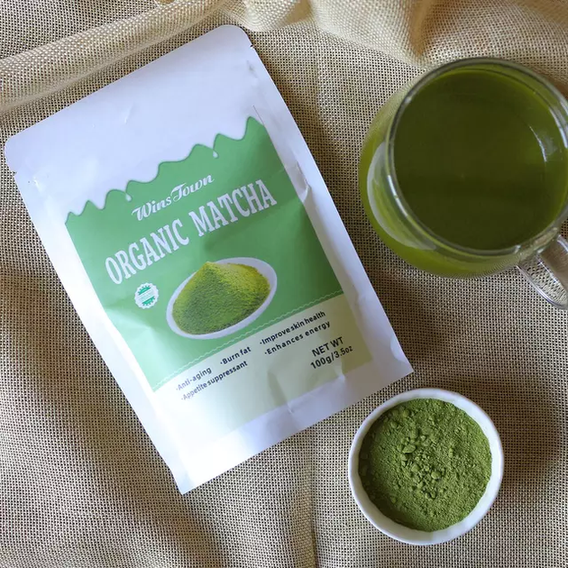 Organic Matcha Green Tea Powder Herbal Tea for Antiaging, Appetite