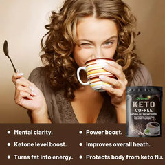 Keto Coffee with MCT Oil | Instant Coffee for Mental Alert, Energy Boost, and Brain Power