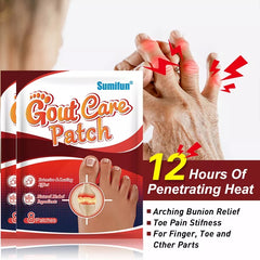 Gout Pain Relief Patch | Herbal Plaster for Toe and Finger Bunion Pain
