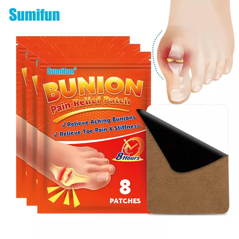 Bunion Pain Relief Patch (8 Patches) | Medicated Patch for Bunion and Gout Pains Relief