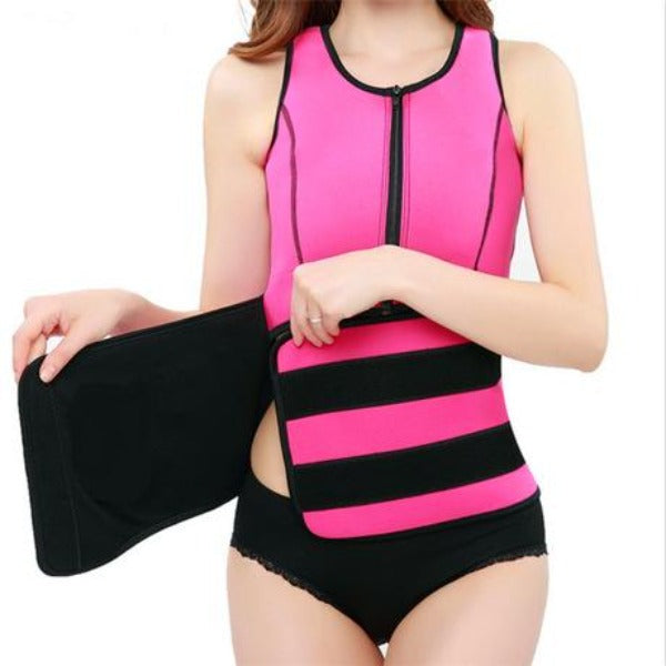 Neoprene Body Shaping Vest With Zipper | Yoga Sports Sweat Vest - Ginax Store