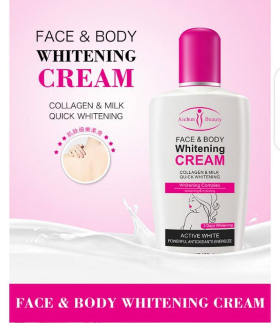 Face and Body Whitening Cream with Collagen and Milk Ginax Store