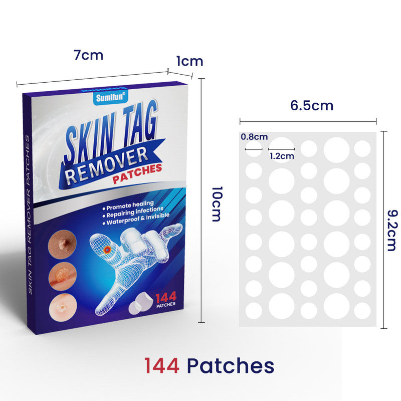 Skin Tag Remover Patches (144 patches) | Medicated Patch for Skin Tags, Moles, Warts, Acne Scars, and Corns