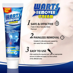 Warts Remover Cream (Bigger Size, 60g) | Antibacterial Ointment for Skin Tag, Warts, and Foot Corn