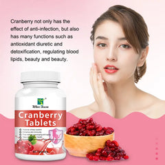 Cranberry Tablet with Vitamin C | Dietary Supplement for Beauty, Urinary System, and Regulating Blood Fat
