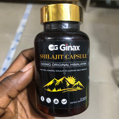 GINAX Pure Himalayan Shilajit Capsule (1000mg) | Dietary Supplement for Energy, Stamina, Endurance, Cognitive Function, Skin, and Bone Health