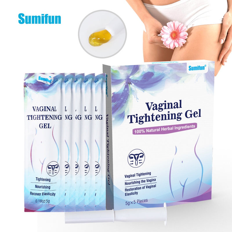 Vaginal Tightening Gel Pack (5 pieces) | Medicated Gel for Vaginal Elasticity, Dryness, Itching, Laxity and Odour