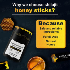 Pure Himalayan Shilajit Honey Sticks with Fulvic Acid and Saffron (30 sticks)