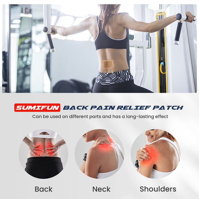 Sumifun Back Pain Relieving Patch with Menthol and Camphor (10 patches) | Medicated Patch for Back Pains, Muscle Soreness, and Joint Pains