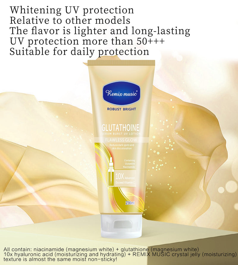 REMIX MUSIC Flawless Glow Body Lotion | For Skin Whitening, UV Protection, and Glowing Skin