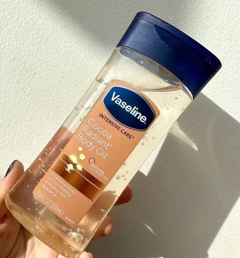 Vaseline Cocoa Radiant Body Oil (200ml) | Intensive Care Oil for Healthy Glowing Skin