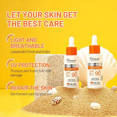 DISAAR Sunscreen Serum (50ml size, SPF 90 PA+++) | For UVA/UVB Protection, Whitening, Moisturizing, and Blocking