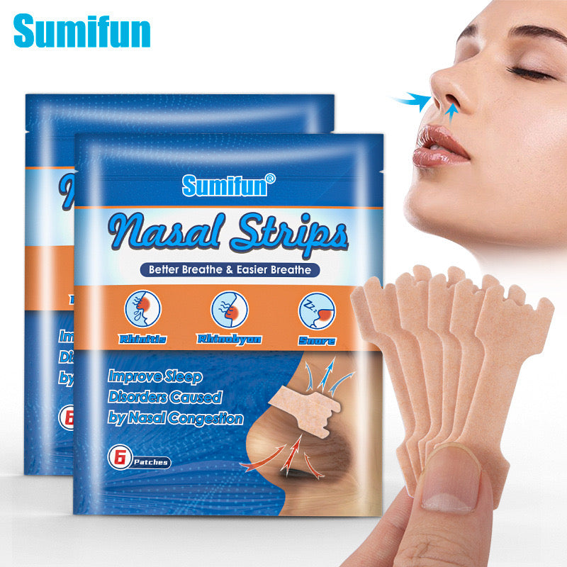 Nasal Strips (6 patches) | Nasal Strips for Snoring, Better Sleep, Nasal Congestion, Rhinitis, and Runny Nose