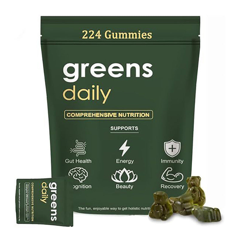 Greens Daily Gummies (224 gummies) | Dietary Supplement for Gut, Immunity, Energy, Cognition, Beauty, and Muscle Recovery