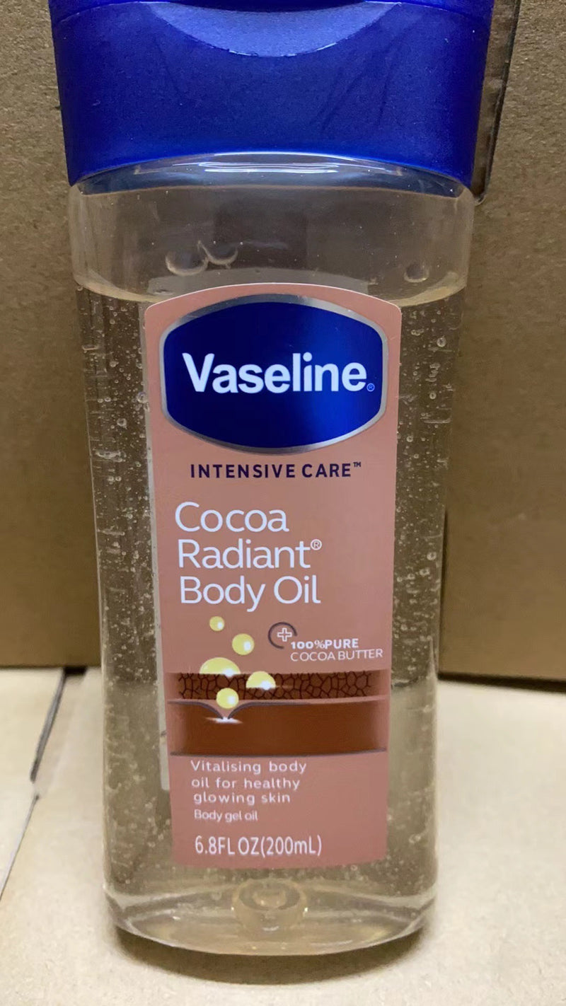 Vaseline Cocoa Radiant Body Oil (200ml) | Intensive Care Oil for Healthy Glowing Skin