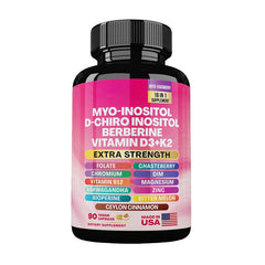 16-in-1 Myo-Inositol Blend Capsule (90 capsules) — Myo-Inositol, Berberine, D-Chiro Inositol, Folate, DIM, Zinc, Magnesium Blend, Ceylon Cinnamon, Ashwagandha, Chasteberry, Chromium, Bitter Melon, Vitamins B12, K2 & D3, and Bioperine