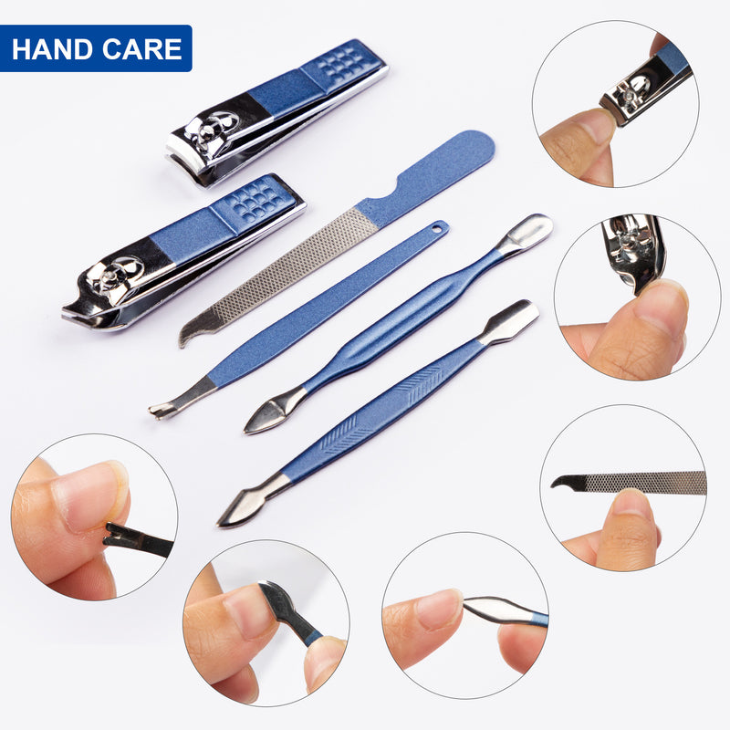 Manicure and Pedicure Tools Set with Facial Care (19 tools)