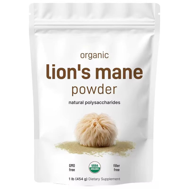 Lion’s Mane Mushroom Powder (454g size, 1.5g Lion’s mane extract) | Dietary Supplement for Brain, Memory, Cognition