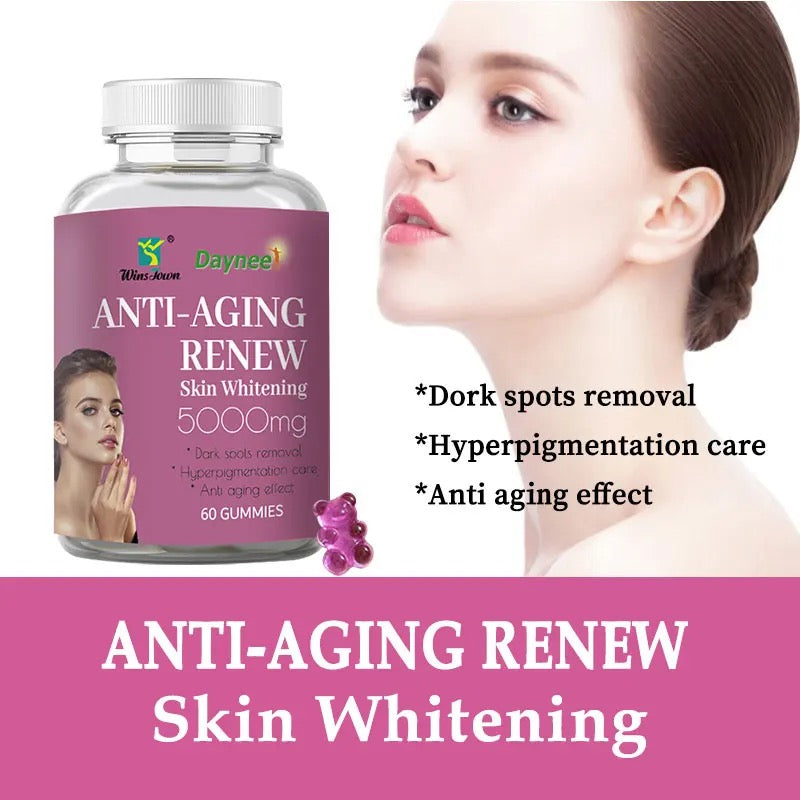 Anti-Aging Renew Gummies (5000mg) | Dietary Supplement for Dark Spots, Hyperpigmentation, and Anti-Aging