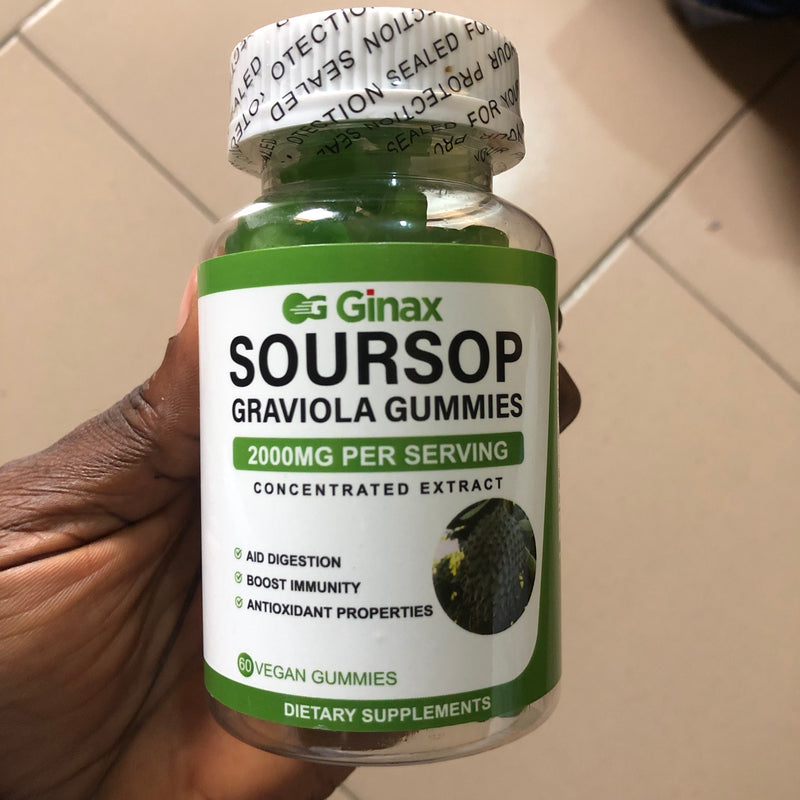 GINAX Soursop Graviola Gummies with Vitamin C and Zinc (2000mg)