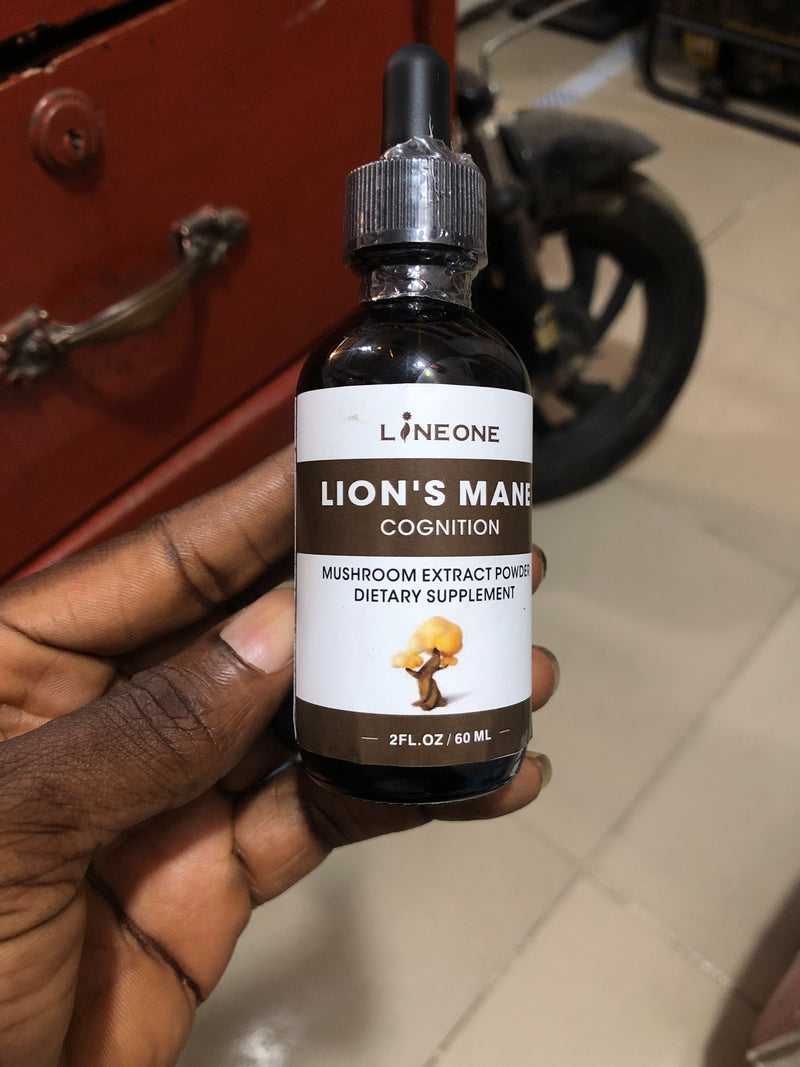 Lion’s Mane Mushroom Drops (60ml, 1800mg) | Nootropic Supplement for Brain, Mood, Gut, and Immunity