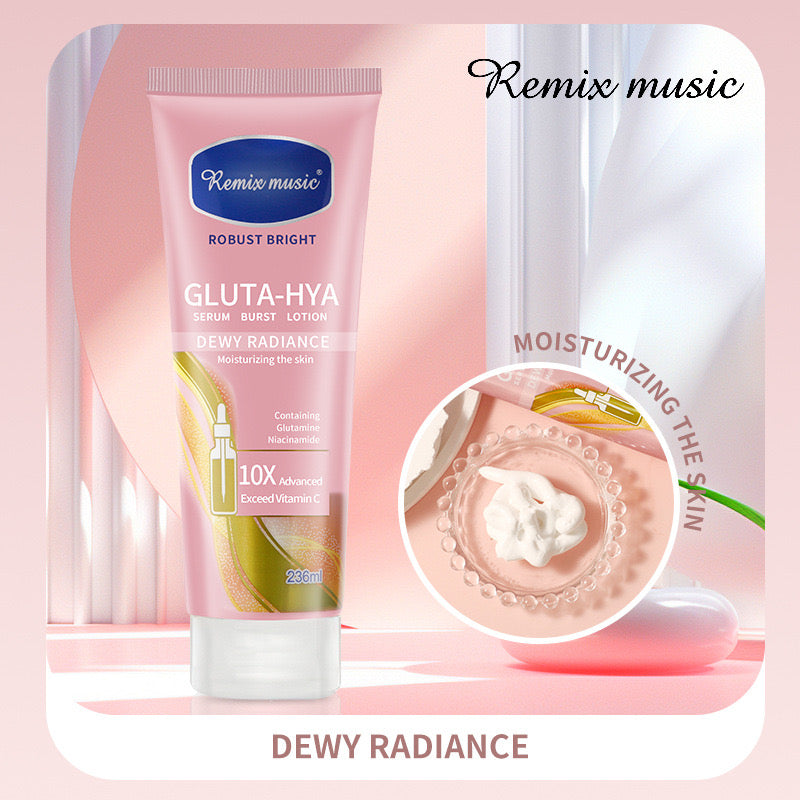 REMIX MUSIC Dewy Radiance Body Lotion | For Glowing Skin, Sunscreen Protection, and Skin Whitening