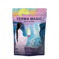 Yerma Magic Powder with Yerba Mate, Fiber Blend, Lion’s Mane, L-Theanine (330g size, 30 servings) | Dietary Supplement for Energy, Gut, Brain Fog, and Focus