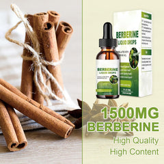 GINAX Berberine Liquid Drops with Ceylon Cinnamon and Bitter Melon (60ml, 1500mg Berberine)