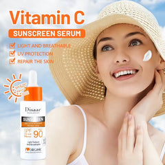 DISAAR Sunscreen Serum (50ml size, SPF 90 PA+++) | For UVA/UVB Protection, Whitening, Moisturizing, and Blocking