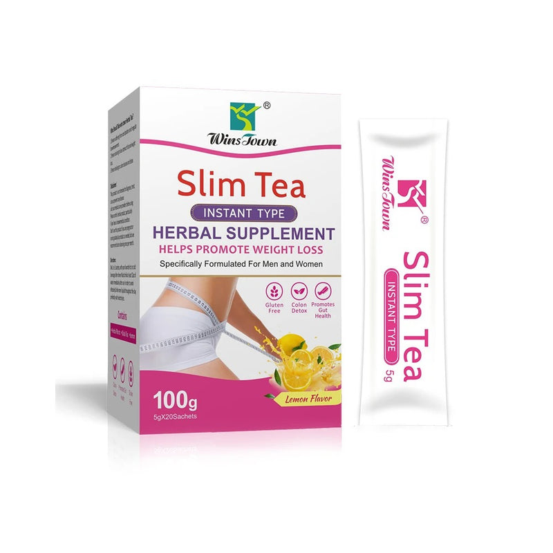 Slim Tea with Lemon Flavor | Instant Tea for Weight Loss, Constipation, and Cleansing Colon