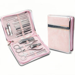 26-Piece Manicure and Pedicure Set with Travel Case | Stainless Steel Nail Clippers Kit