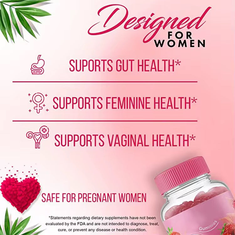 Probiotic Gummies for Women (10 billion CFUs) | Dietary Supplement for Gut, Vaginal Flora, Digestion, and Feminine Health