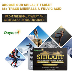 Himalayan Shilajit Tablet with Fulvic and Humic Acid (90 tablets, 200mg, 85+ Trace Minerals)