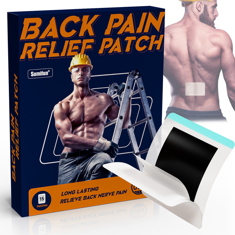 Back Pain Relief Patch with Menthol and Ginger (15 patches) | Medicated Patch for Joint Pains and Muscle Soreness