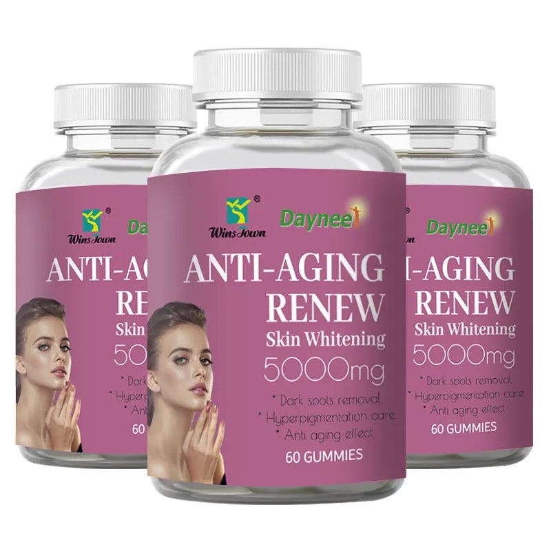 Anti-Aging Renew Gummies (5000mg) | Dietary Supplement for Dark Spots, Hyperpigmentation, and Anti-Aging