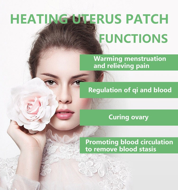 Heating Uterus Patch (5 patches) | Medicated Patch for Menstrual Pain, Back Pain, Uterine Cold, Dysmenorrhea, and Joint Pains