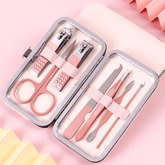 7-Piece Manicure and Pedicure Set with Travel Case | Stainless Steel Nail Clippers Kit